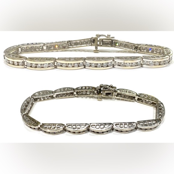 Jewelry - Elegant 14 Karat White Gold 3.00 Carat Diamond Bracelet!